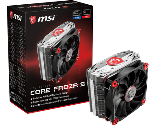 MSI FN Core Frozr S Retail, 12 cm, 500 RPM, 1800 RPM, Black, Red, Stainless steel